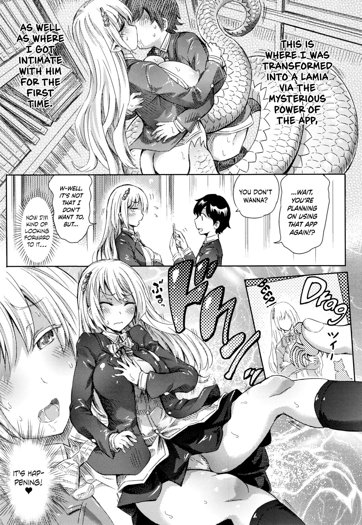 Hentai Manga Comic-Transforming via App - What about an Arachne?-Read-3